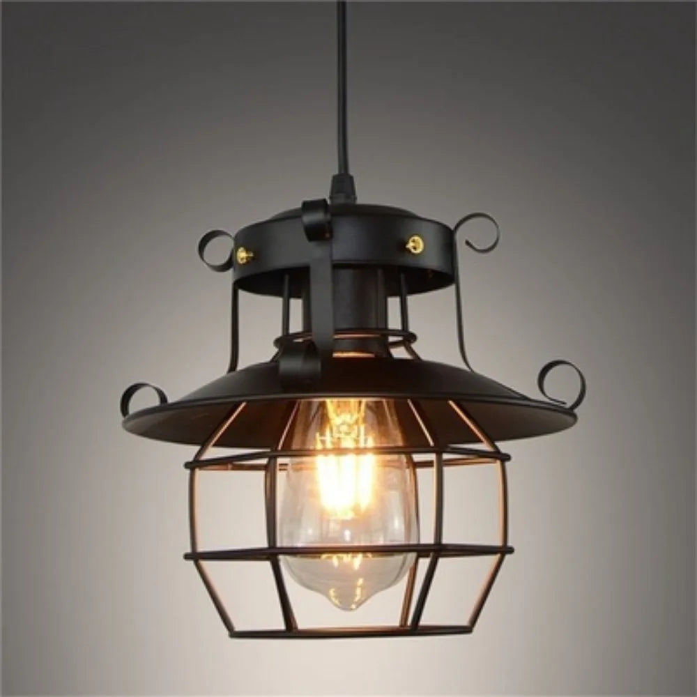 Lustre industriel noir - Danton