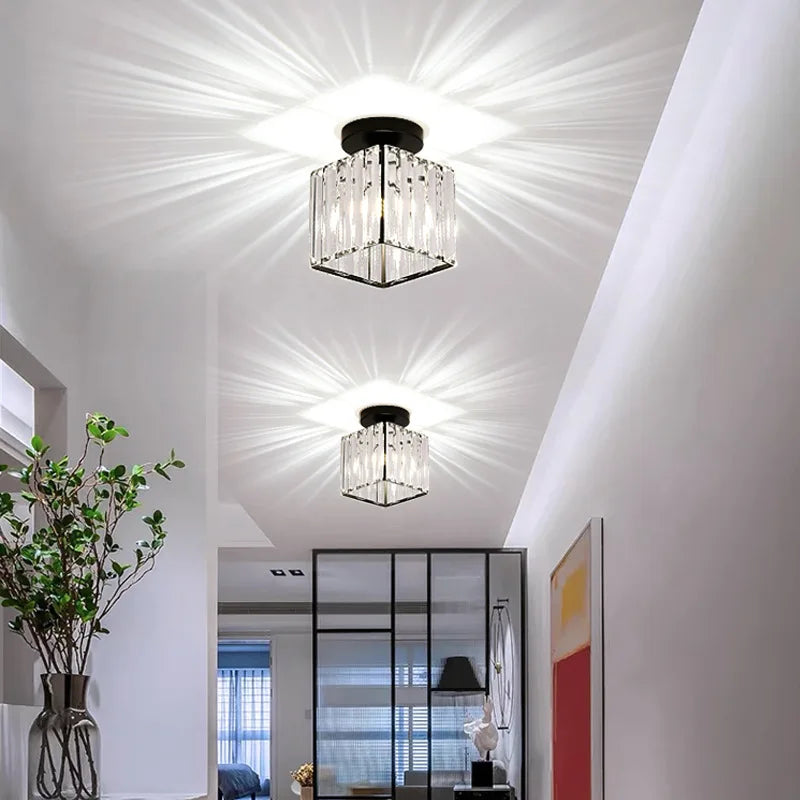 Lustre plafonnier en verre cristal - Élise