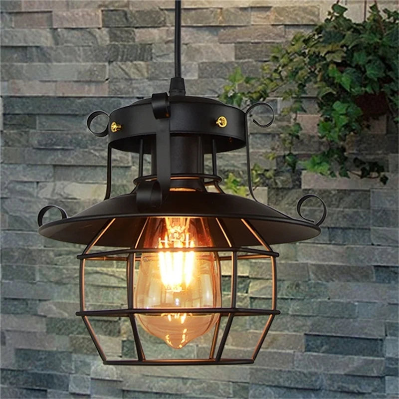 Lustre industriel noir - Danton