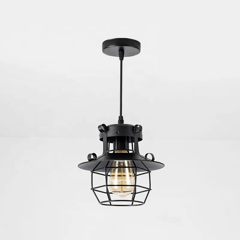 Lustre industriel noir - Danton