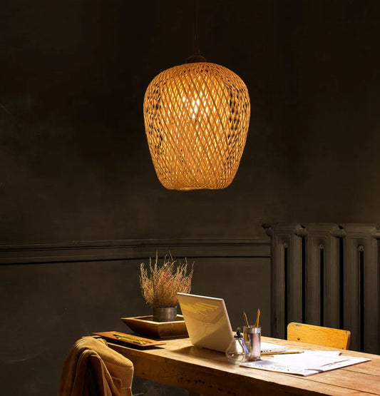 Suspension en bambou rotin naturel - Néa