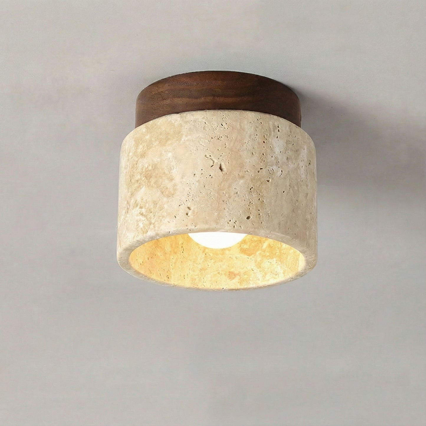 Plafonnier salle de bain en pierre - Traverto