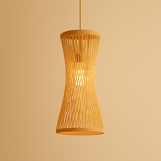 Suspension bambou rotin naturel - Aelina