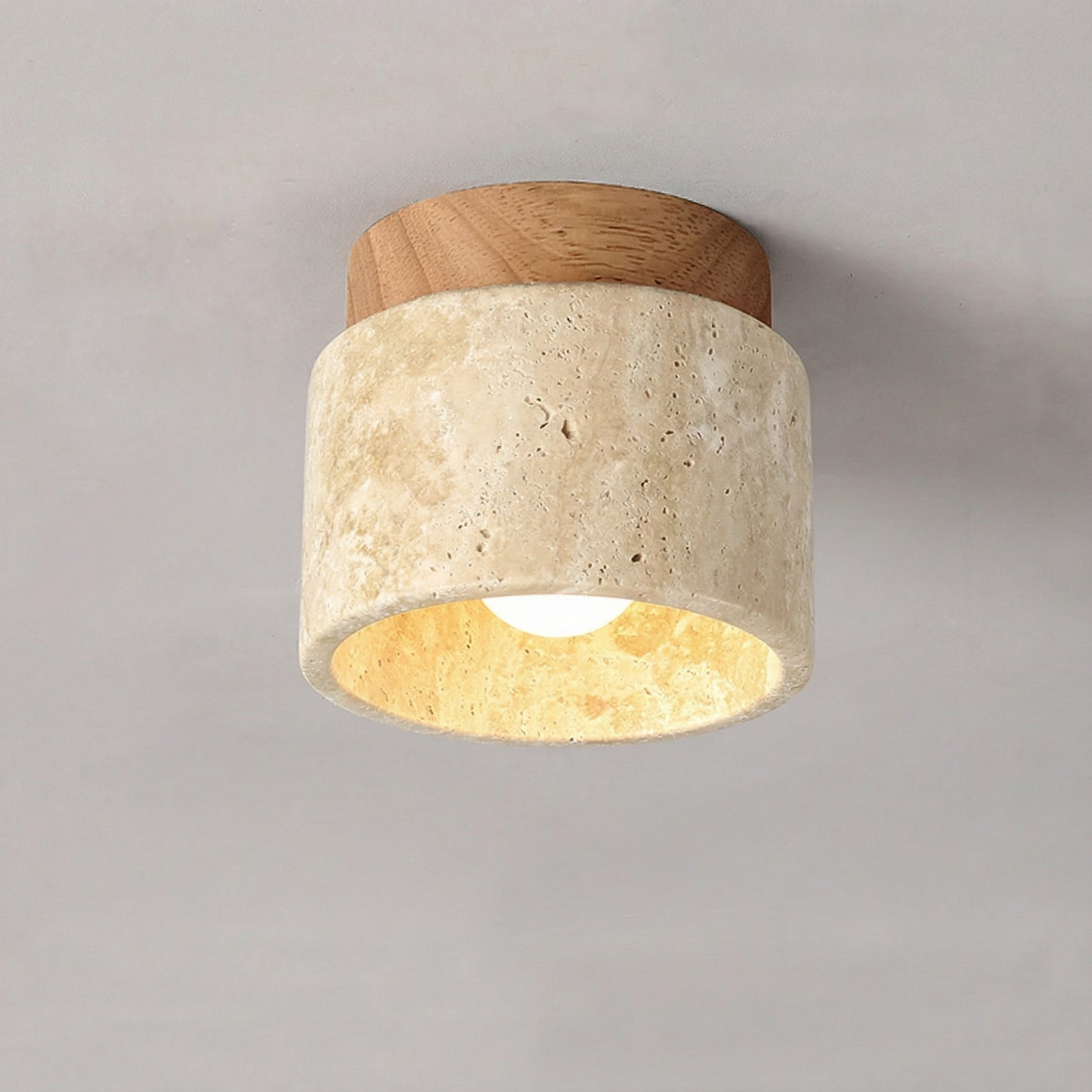 Plafonnier salle de bain en pierre - Traverto