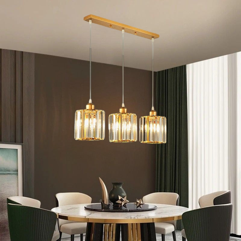 Lustre suspension en verre pour salon et salle à manger - Callista