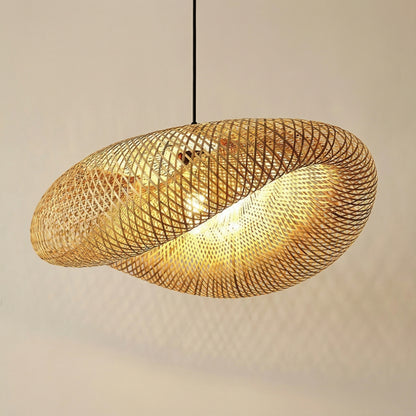 Suspension en bambou rotin naturel - Naïa