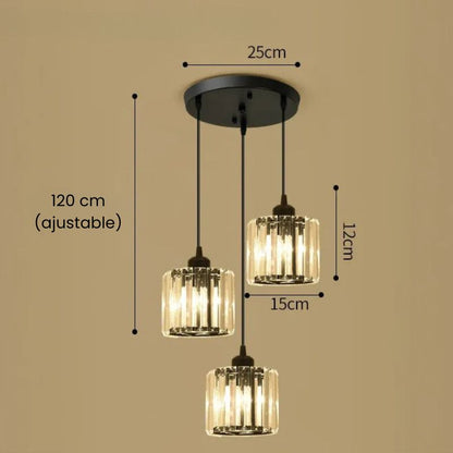 Lustre suspension en verre pour salon et salle à manger - Callista