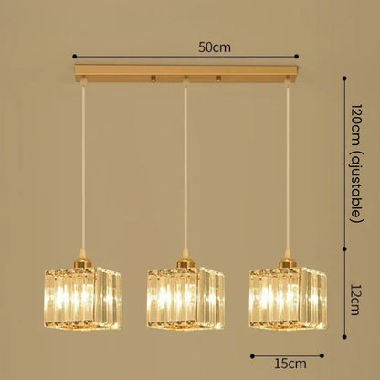 Lustre suspension en verre pour salon et salle à manger - Callista