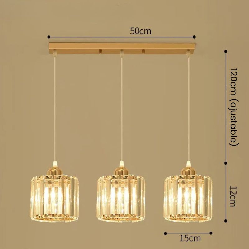 Lustre suspension en verre pour salon et salle à manger - Callista