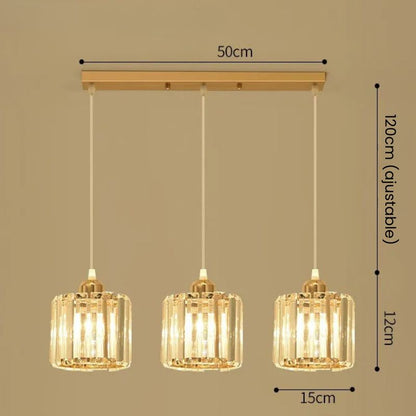 Lustre suspension en verre pour salon et salle à manger - Callista