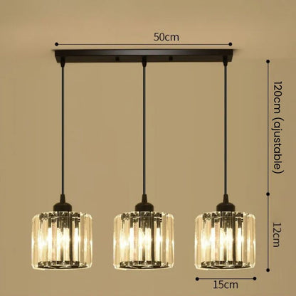 Lustre suspension en verre pour salon et salle à manger - Callista