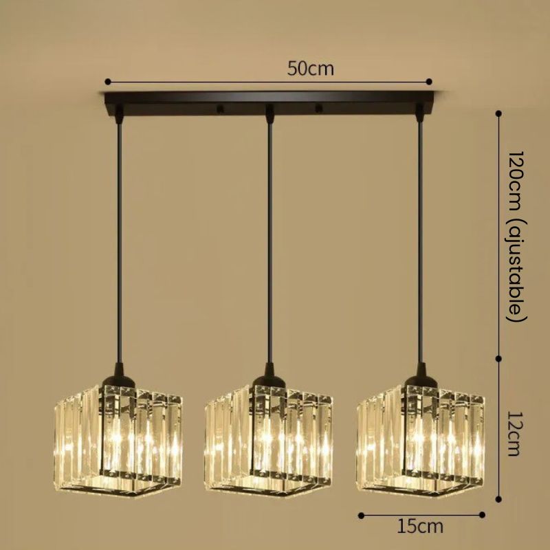Lustre suspension en verre pour salon et salle à manger - Callista
