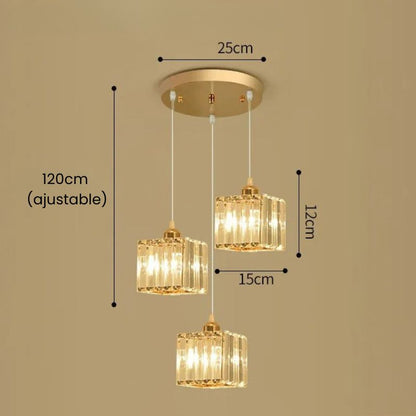 Lustre suspension en verre pour salon et salle à manger - Callista