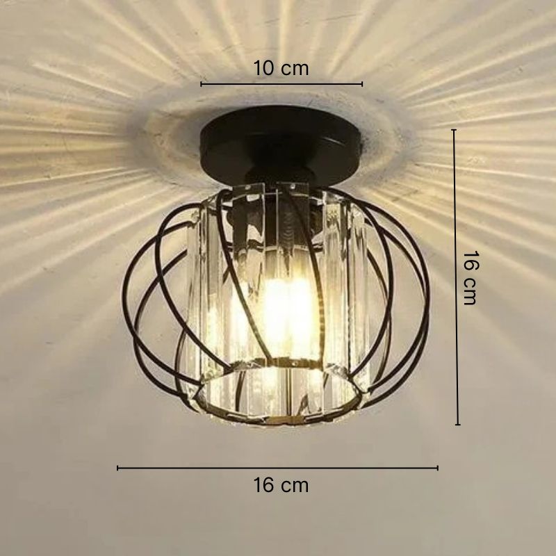 Lustre plafonnier en verre cristal - Élise