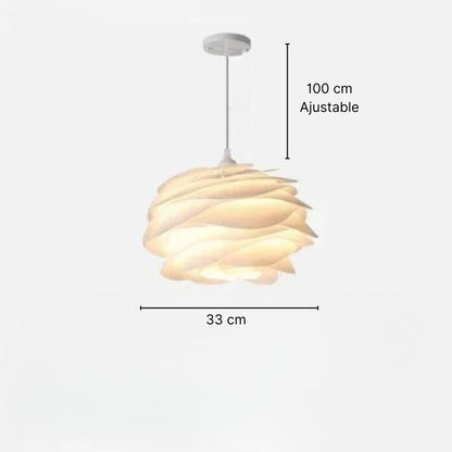 Suspension blanche design pétales de fleurs - Floréa