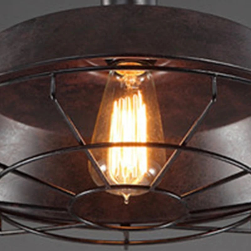 Suspension industrielle noire en fer - Marat