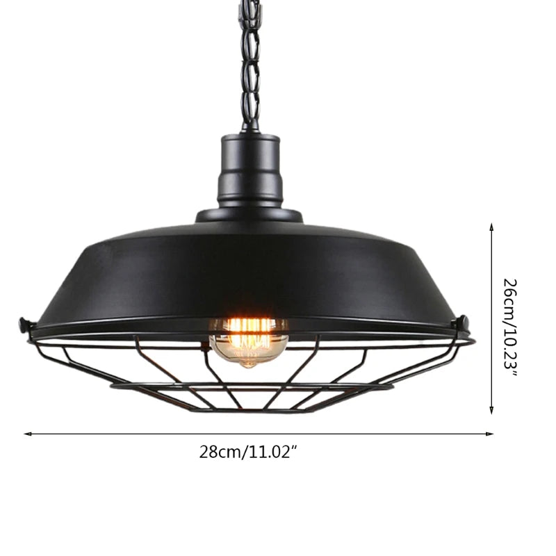 Suspension industrielle noire en fer - Marat