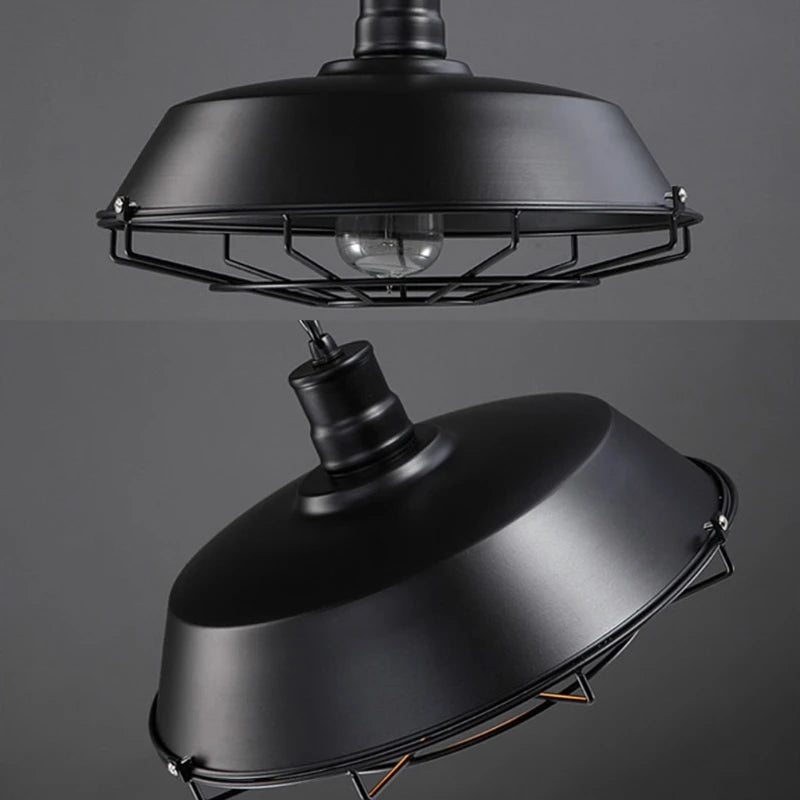 Suspension industrielle noire en fer - Marat