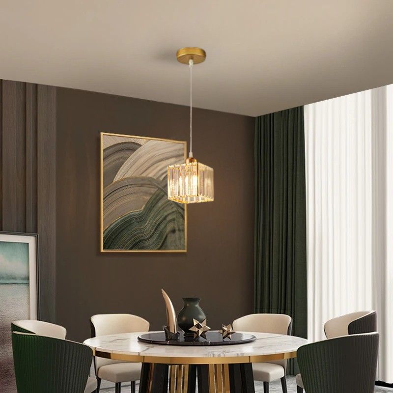 Lustre suspension en verre pour salon et salle à manger - Callista