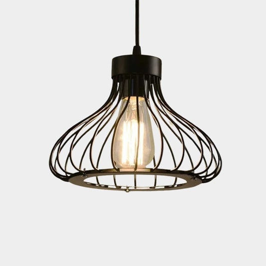 Suspension industrielle noire design - Mirabeau