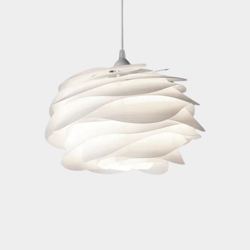 Suspension blanche design pétales de fleurs - Floréa