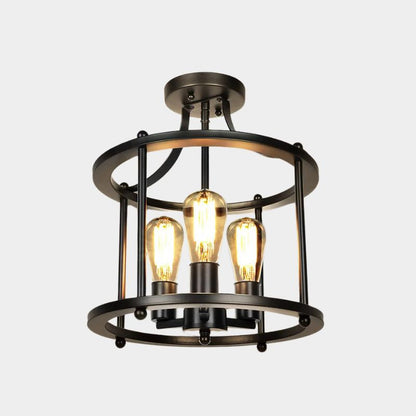 Lustre industriel noir design - Voltaire
