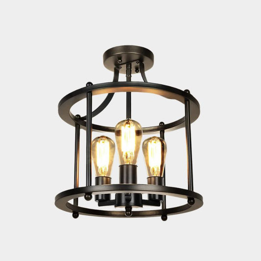 Lustre industriel noir design - Voltaire