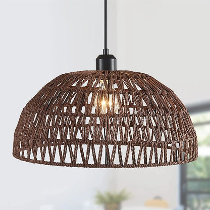 Suspension en rotin naturel - Evana