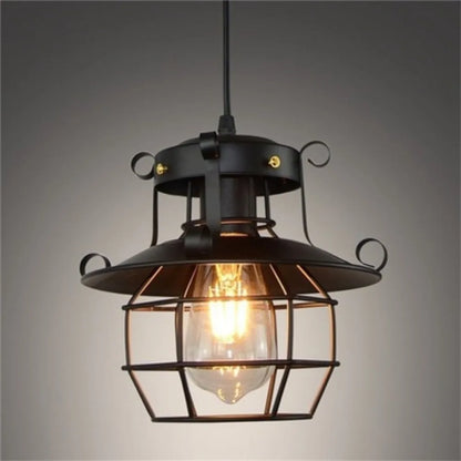 Lustre industriel noir - Danton