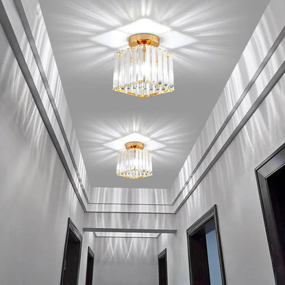 Lustre plafonnier en verre cristal - Élise