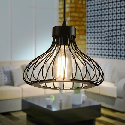 Suspension industrielle noire design - Mirabeau
