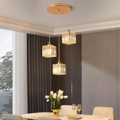 Lustre suspension en verre pour salon et salle à manger - Callista