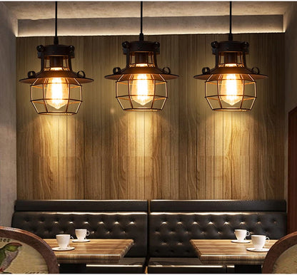 Lustre industriel noir - Danton