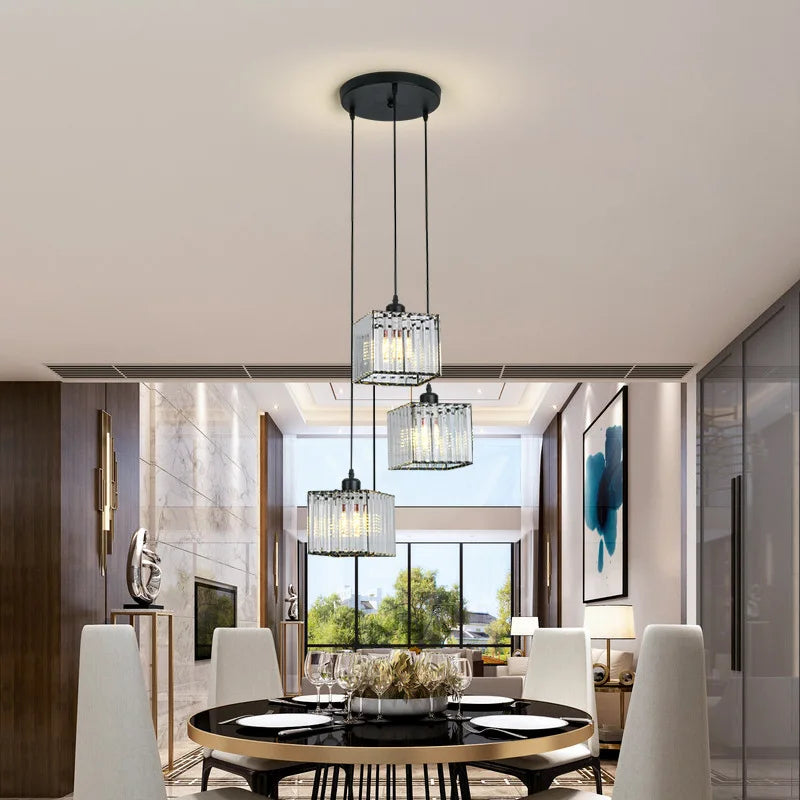 Lustre suspension en verre pour salon et salle à manger - Callista