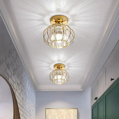Lustre plafonnier en verre cristal - Élise