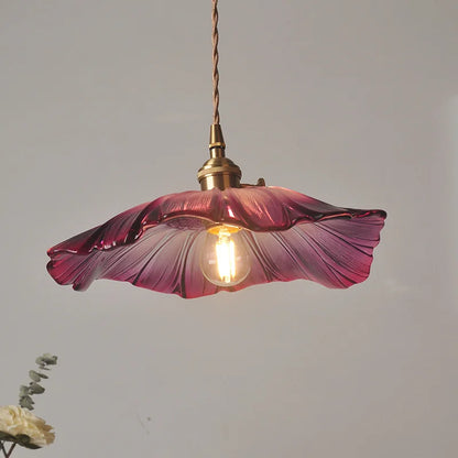 Suspension en verre en forme de fleur - Églantine