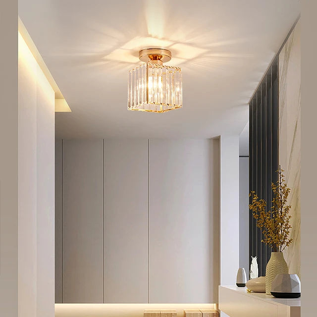 Lustre plafonnier en verre cristal - Élise