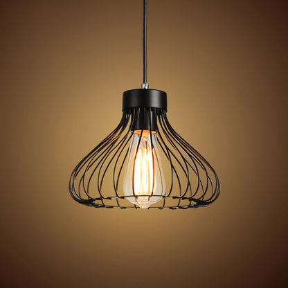 Suspension industrielle noire design - Mirabeau