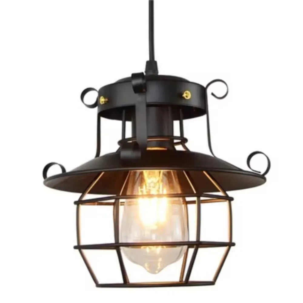 Lustre industriel noir - Danton