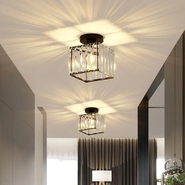 Lustre plafonnier en verre cristal - Élise