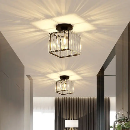 Lustre plafonnier en verre cristal - Élise
