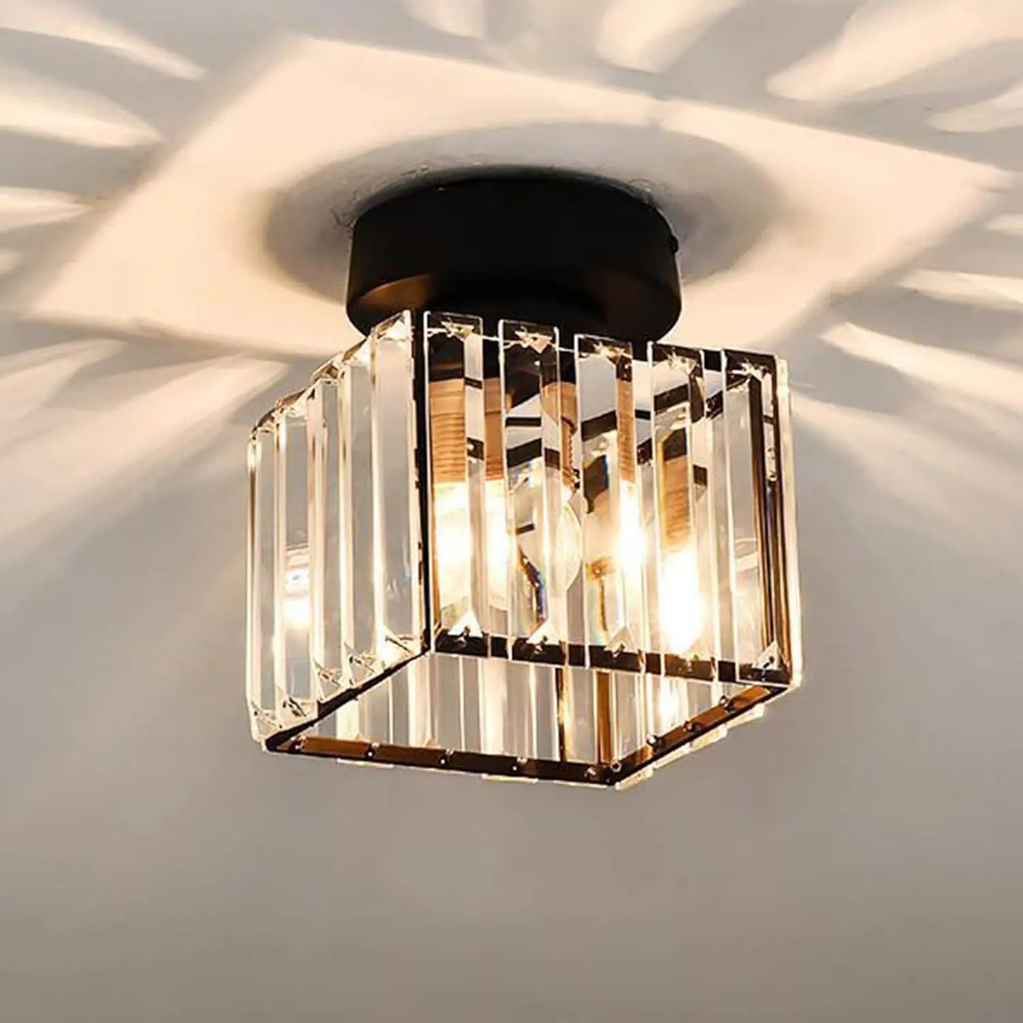 Lustre plafonnier en verre cristal - Élise