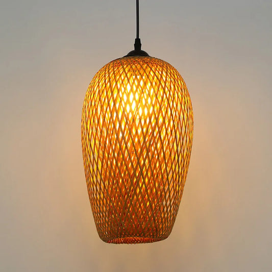Suspension en bambou rotin naturel - Amara