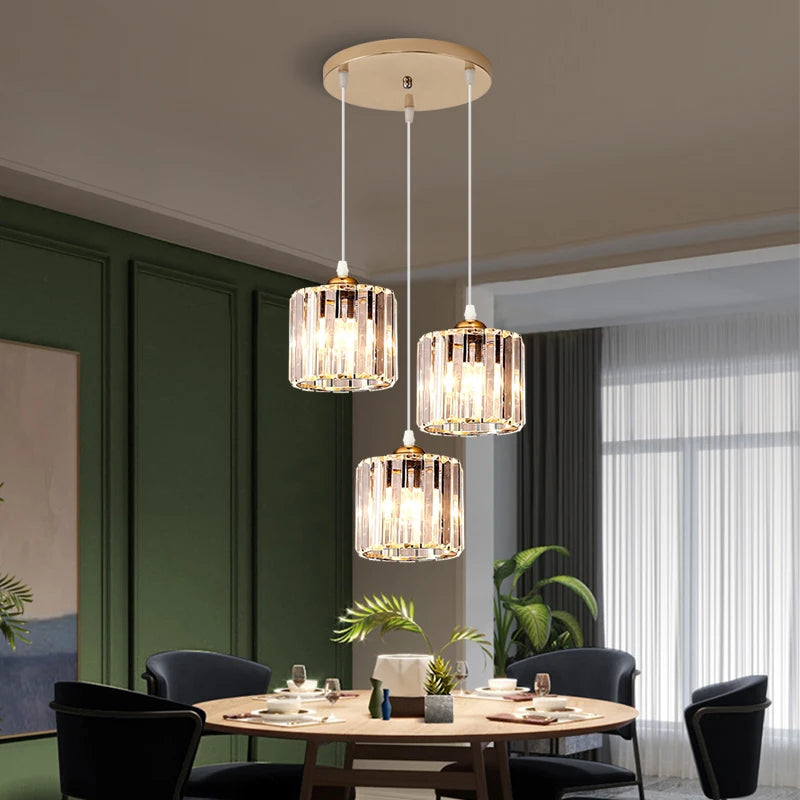 Lustre suspension en verre pour salon et salle à manger - Callista
