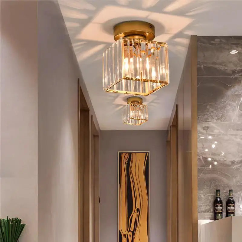 Lustre plafonnier en verre cristal - Élise