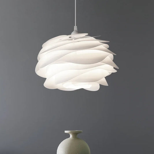 Suspension blanche design pétales de fleurs - Floréa
