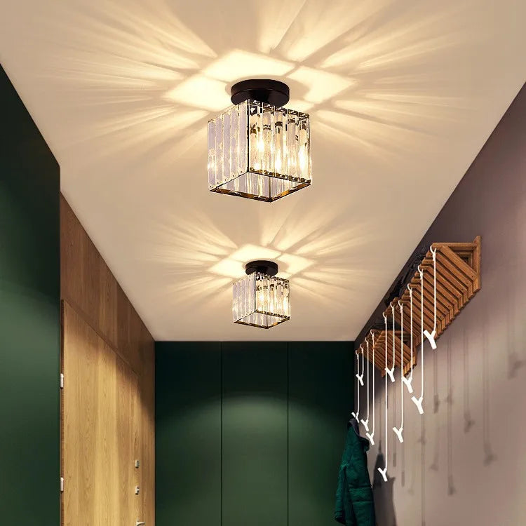 Lustre plafonnier en verre cristal - Élise