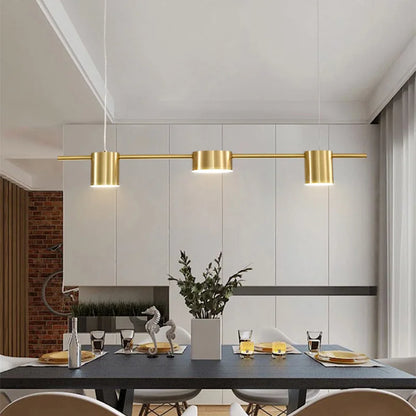 Lustre salle à manger en doré ou noir - Hélion