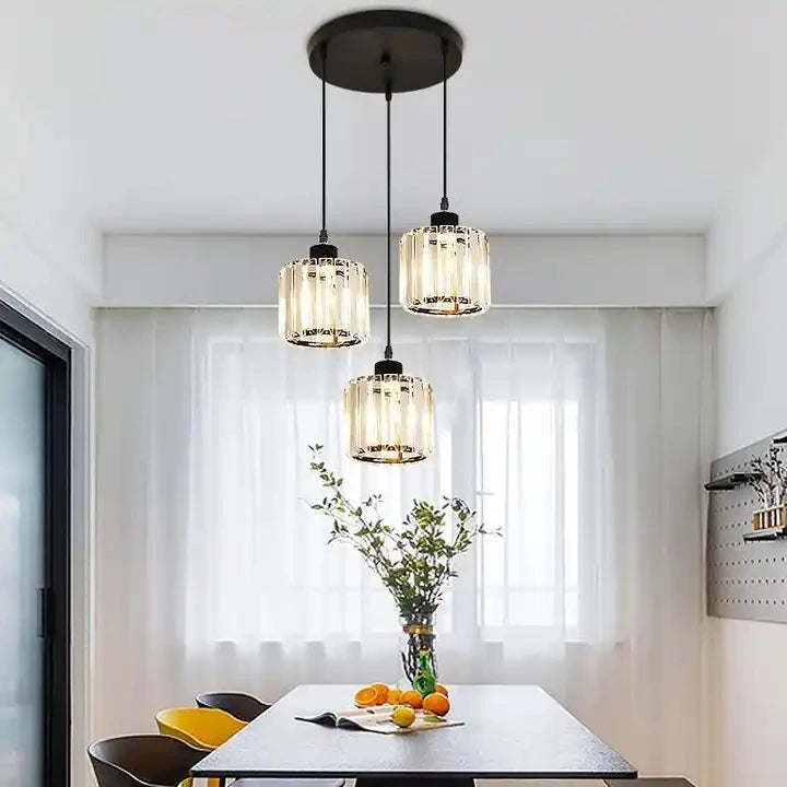 Lustre suspension en verre pour salon et salle à manger - Callista