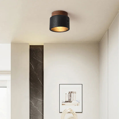 Plafonnier salle de bain en pierre - Travertino